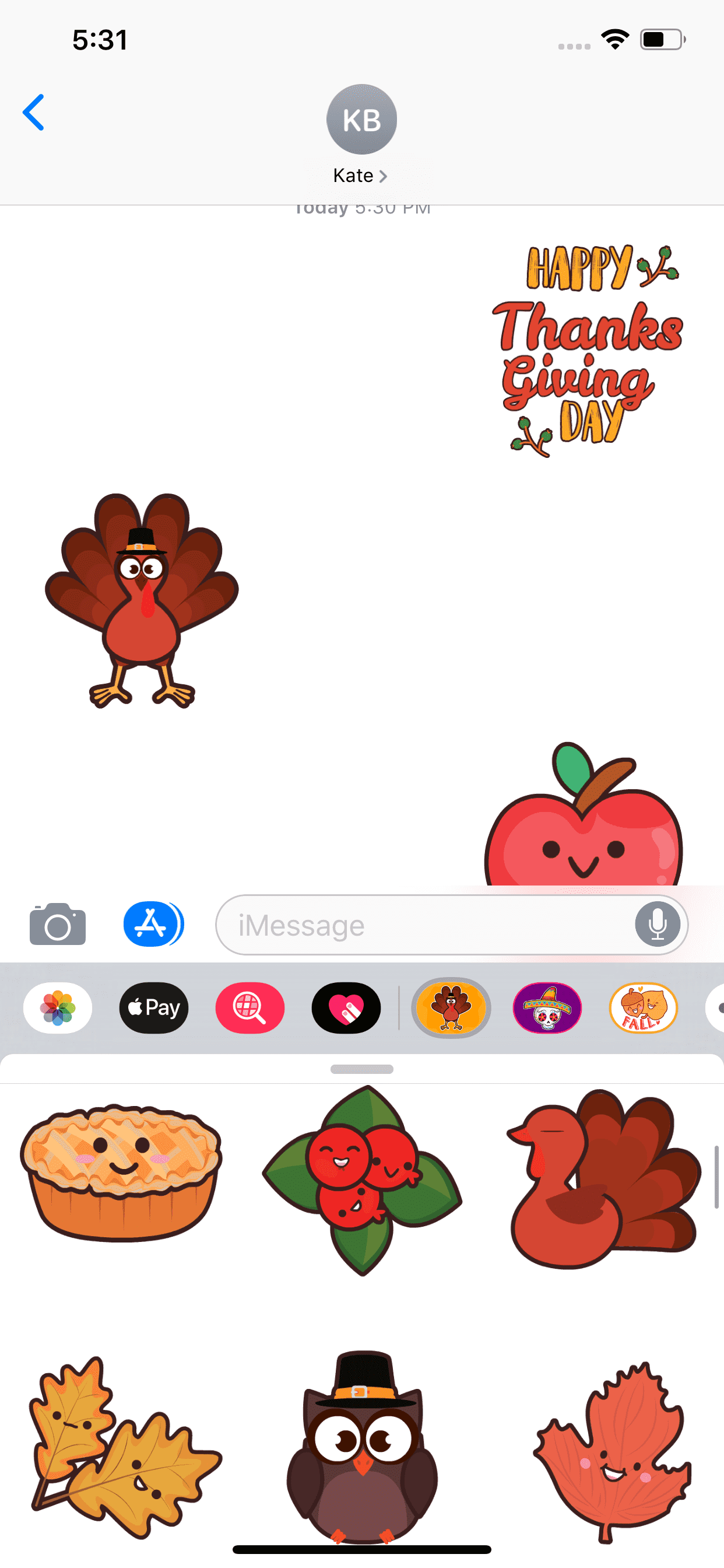 Thanksgiving Day Stickers *