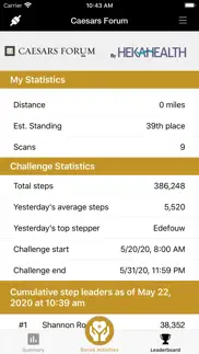 caesars wellness challenge iphone screenshot 3