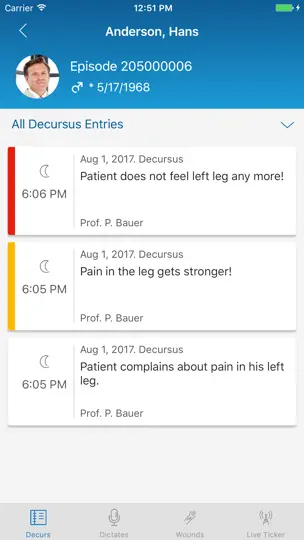 Screenshot von CGM CLINICAL Mobile auf dem iPhone 4