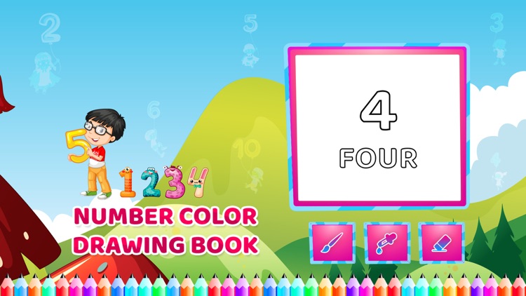 Number Colour Drawing Book