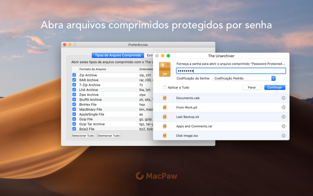 mac os x multi part rar