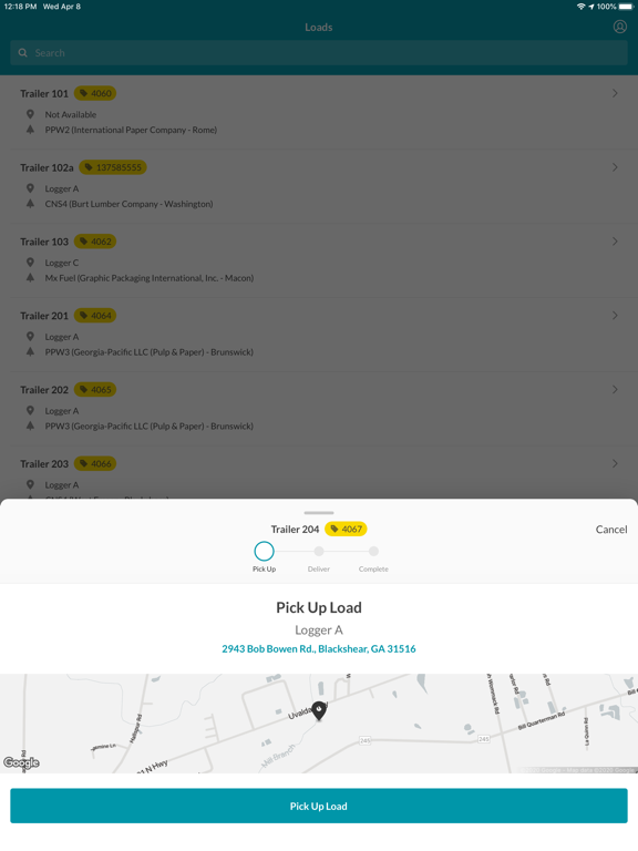 TRACT – Loader & Driver App iPad screenshot 7 - Business app