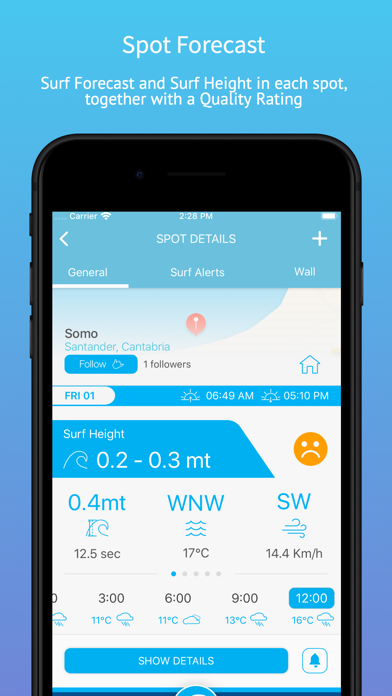 Line app Surf Forecast Screenshot