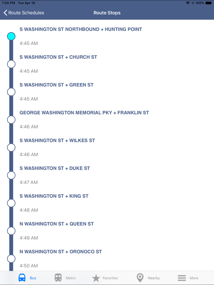 DC Metro and Bus Navigator Map