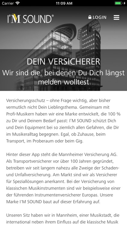 I’M SOUND Versicherung