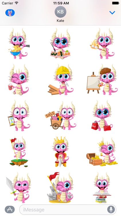 Moon the Dragon Stickers