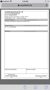 Azubiheft App screenshot