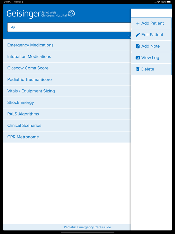 Geisinger Peds Emergency Guide