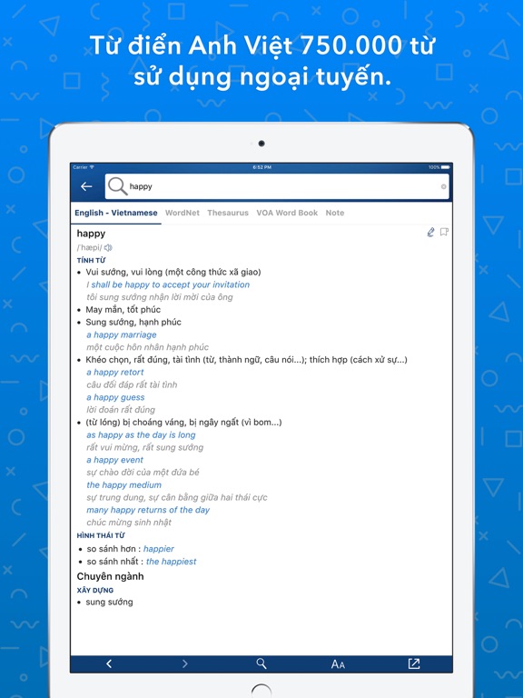 Screenshot #4 pour Từ Điển Anh Việt Anh Offline