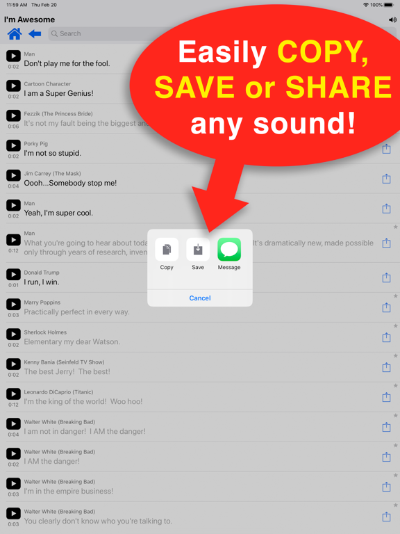 CLIPish Sounds iPad screenshot 4 - Social Networking app