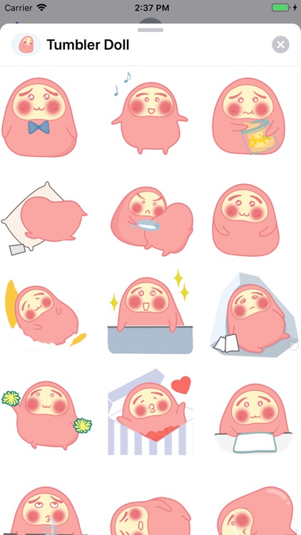 Tumbler Doll Animated Stickers