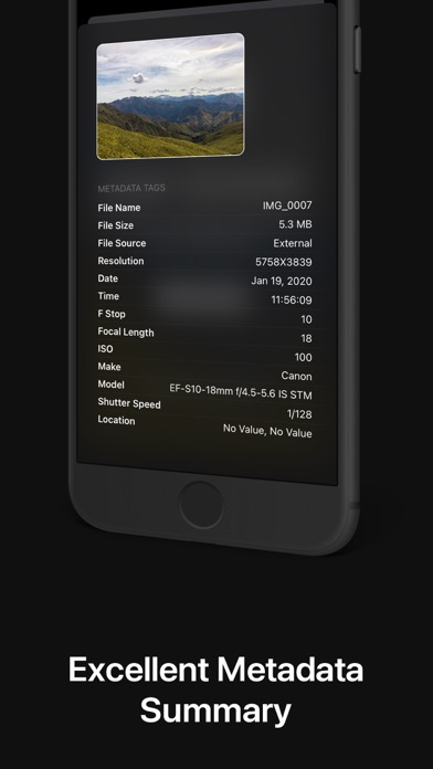 EXIF Viewer: Photo Metadata Screenshots