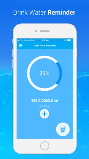 Drink Water Reminder : H2O screenshot 1