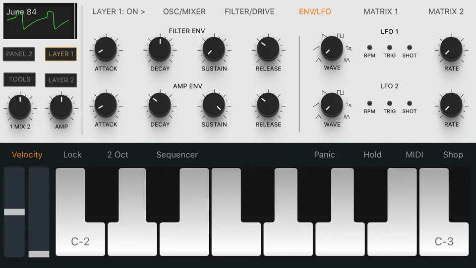 Скриншот Zeeon Synth на iPhone 4