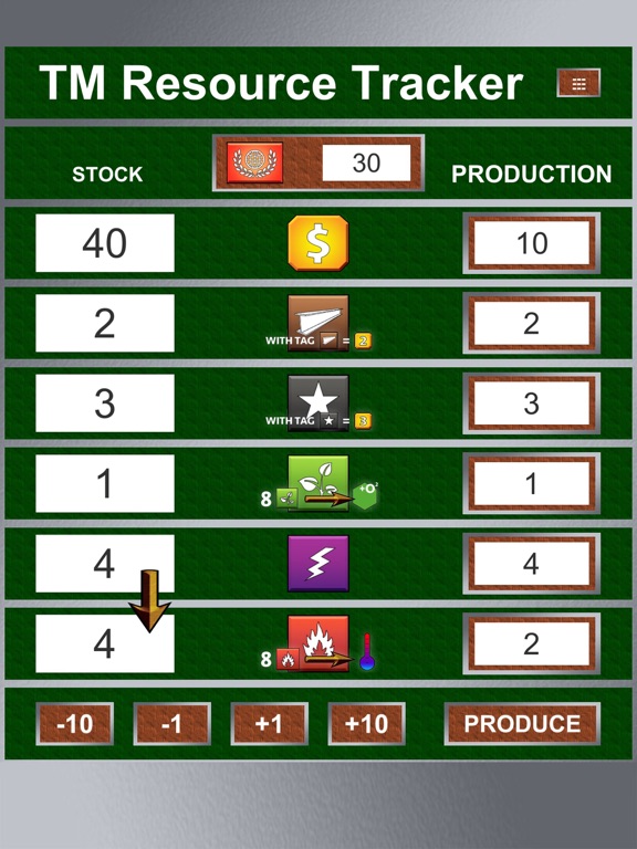 TM Resource Tracker iPad screenshot 1 - Games app