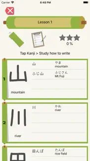 kanji123 - learn basic kanji iphone screenshot 2