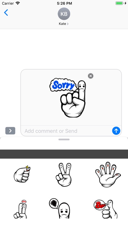 Finger stickers pack screenshot-3