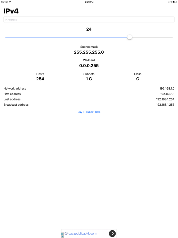 Screenshot #4 pour IP Subnet Calc