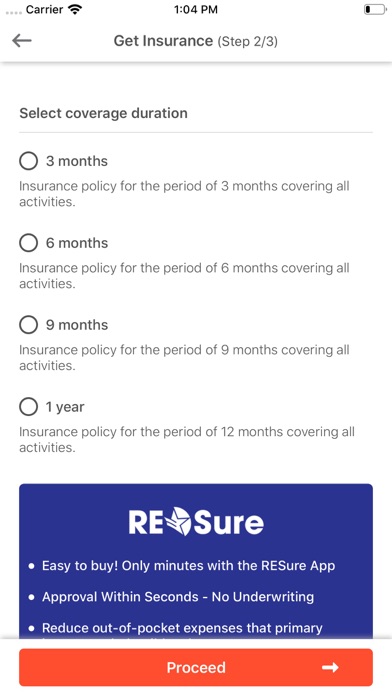 RESure Sports Injury Assurance Screenshot