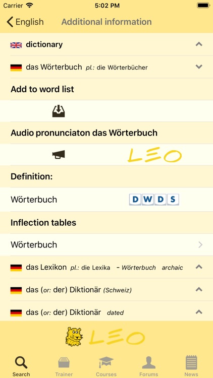 LEO dictionary
