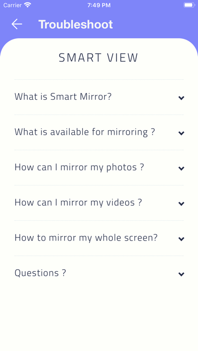 Screen mirroring - smart view Screenshot