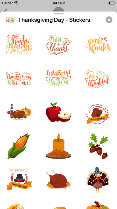 Screenshot #3 pour Thanksgiving Day - Stickers