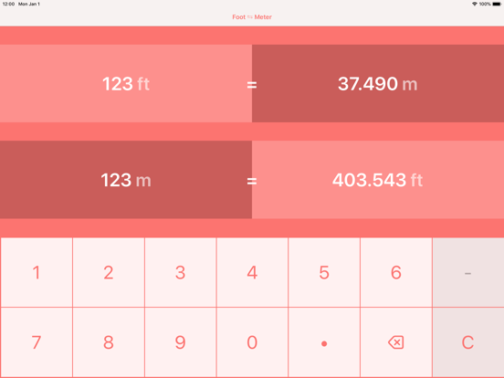 Feet to Meters | ft to m iPad screenshot