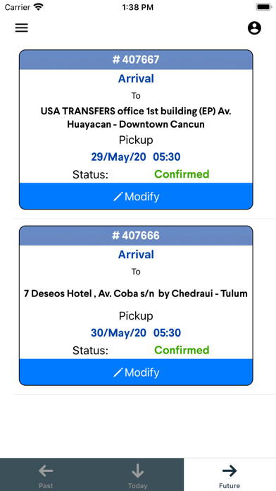 USA Transfers Clients Screenshot