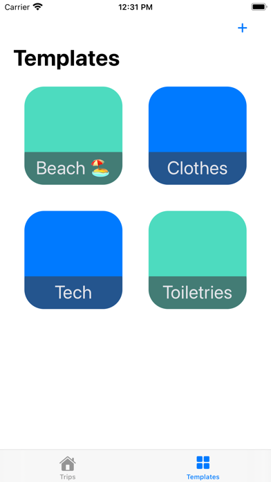 Trips - Packing List Manager Screenshot