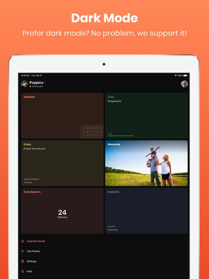 Poppinz Family Calendar App