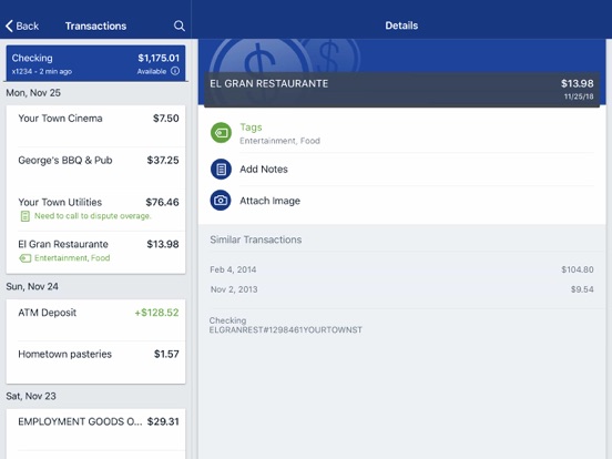Carolina Bank SC iPad screenshot 3 - Finance app