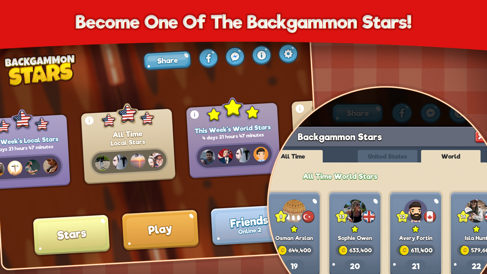 #8. Backgammon Stars: Board Game (iOS) 由: Dgton Ltd