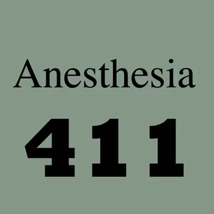 Anesthesia 411 Cheats