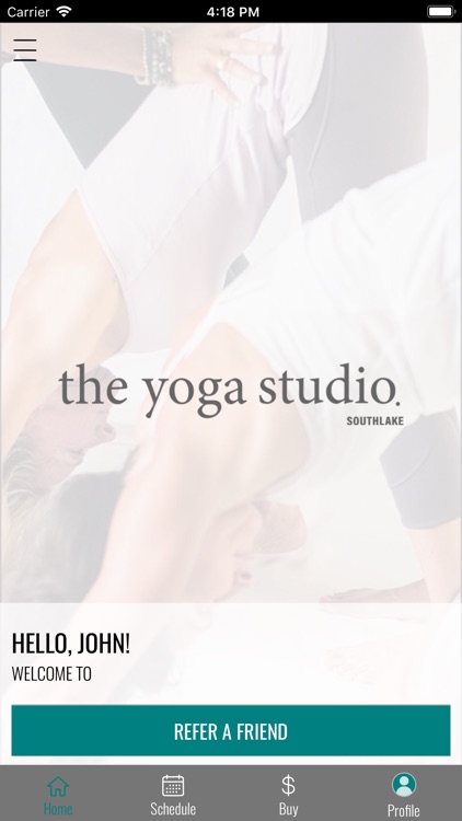 the yoga studio.