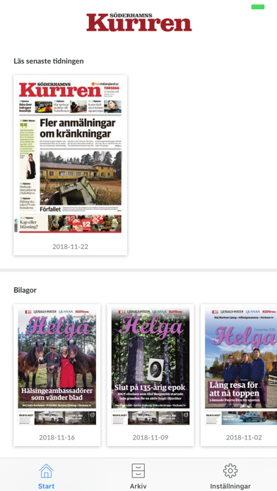 Söderhamns-Kuriren e-tidning Screenshot