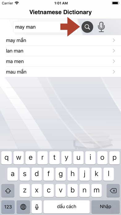 Vietnamese Dictionary. Screenshot