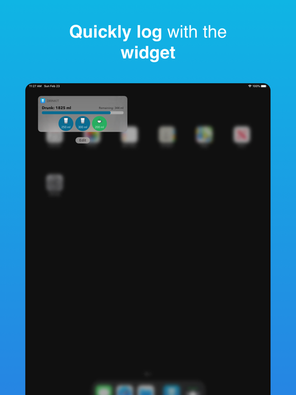 Drinkit: Water Reminder iPad screenshot 7 - Health & Fitness app