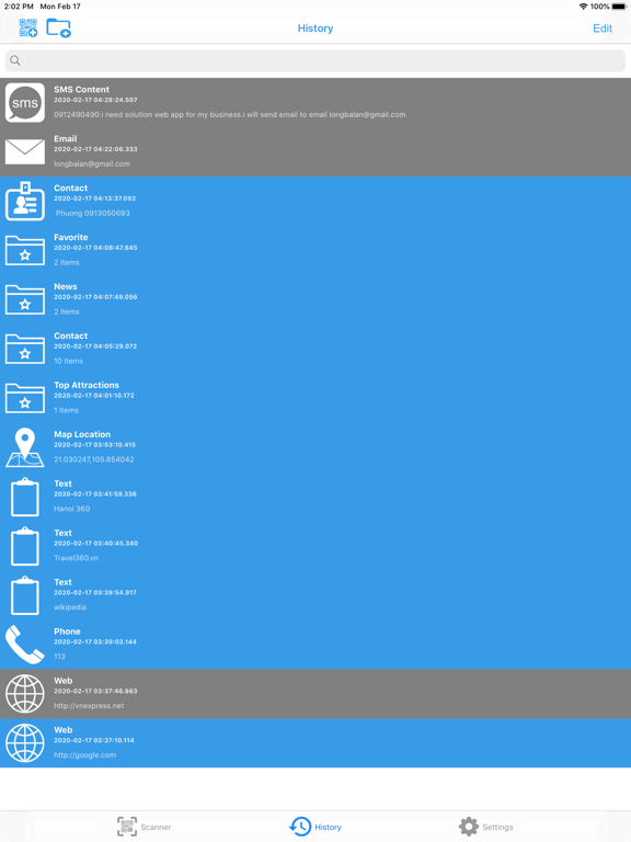 QR 2020 iPad screenshot 7 - Utilities app