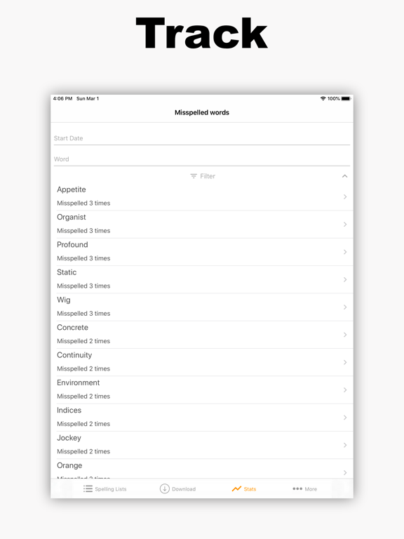 Spelling B iPad screenshot 5 - Education app