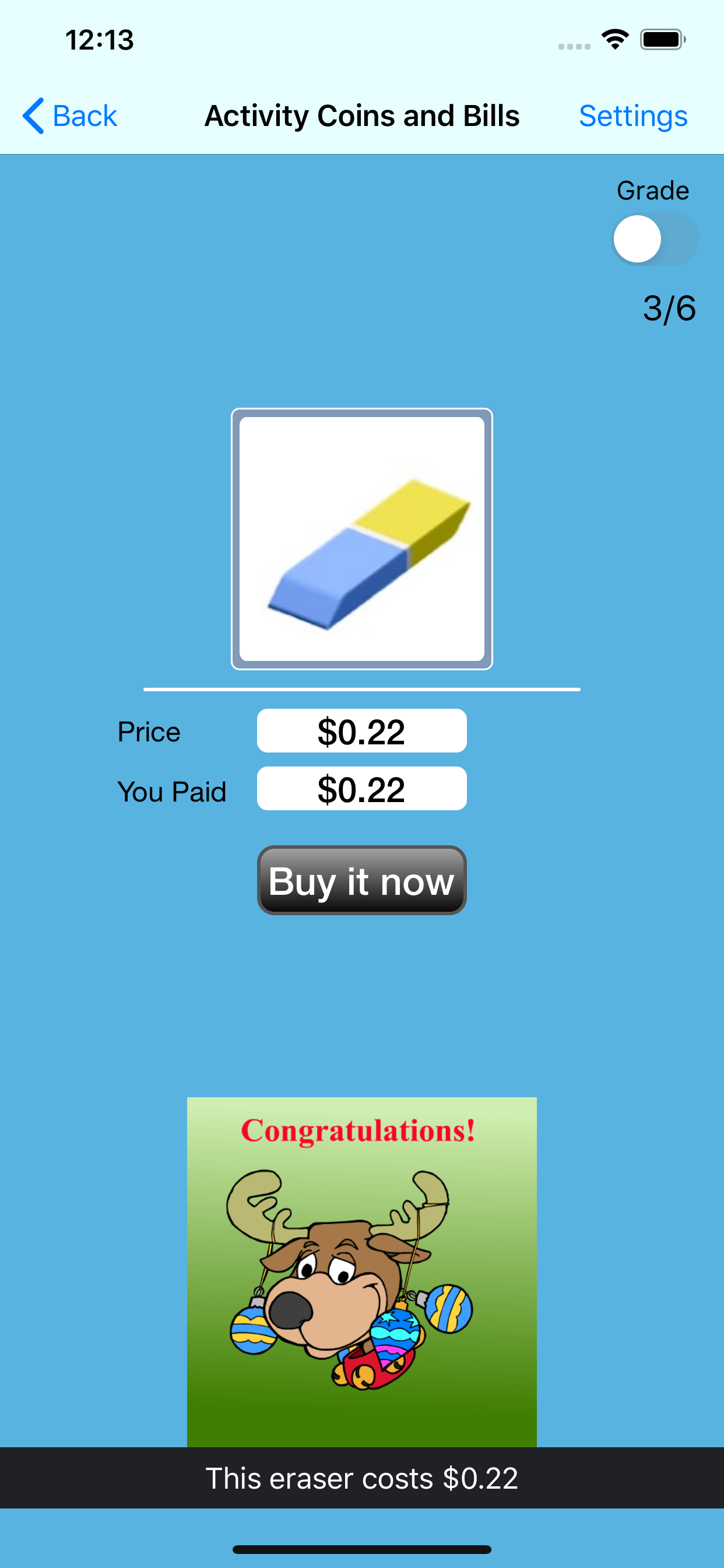 Activity Coins and Bills USD