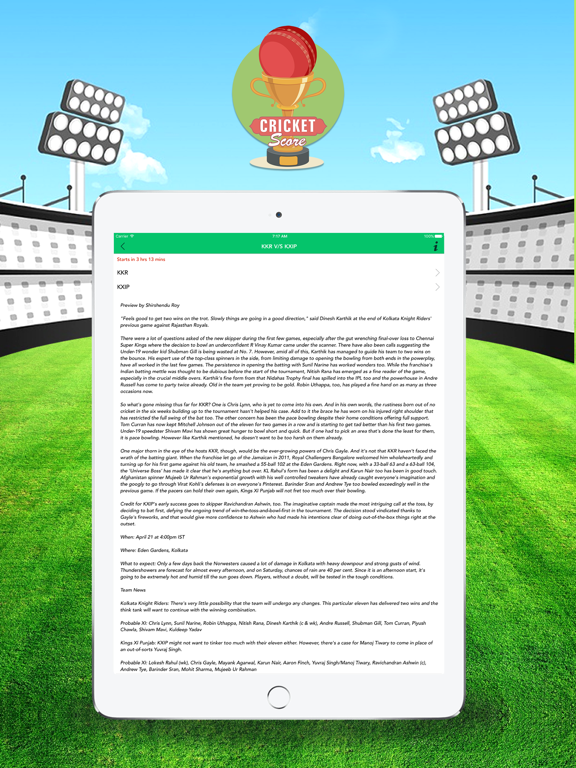 Screenshot #5 pour CricketScore: Live Match Score