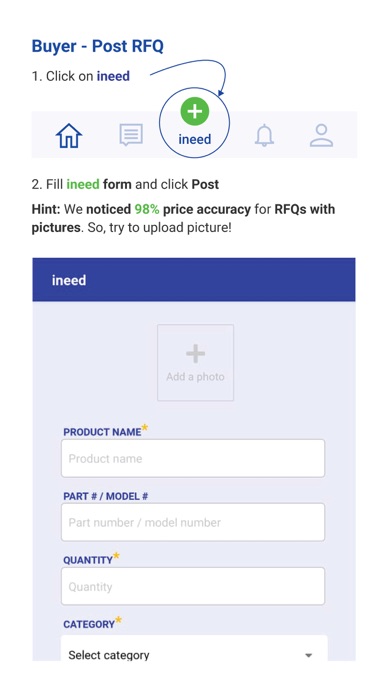 ineed: B2B Spot Buy & Sell Screenshot