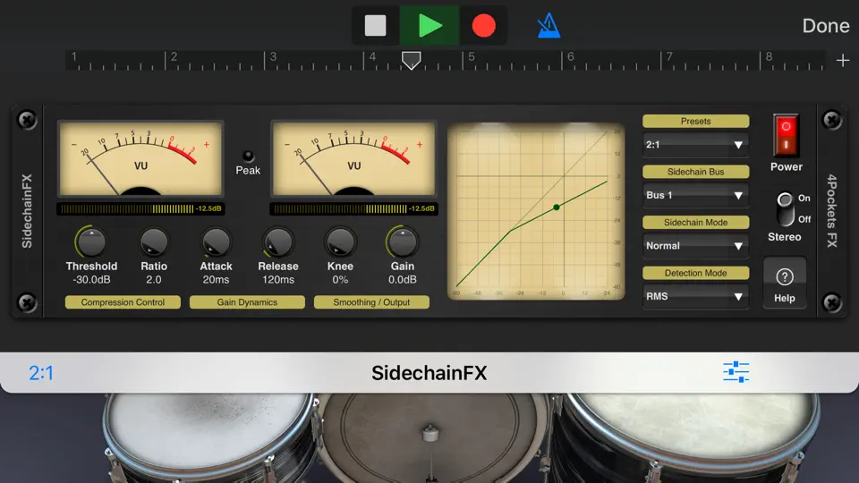 Sidechain Compressor Plugin iPhone Ekran Görüntüsü 2