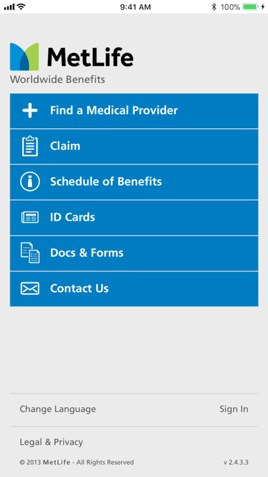MetLife Worldwide Benefits Screenshot