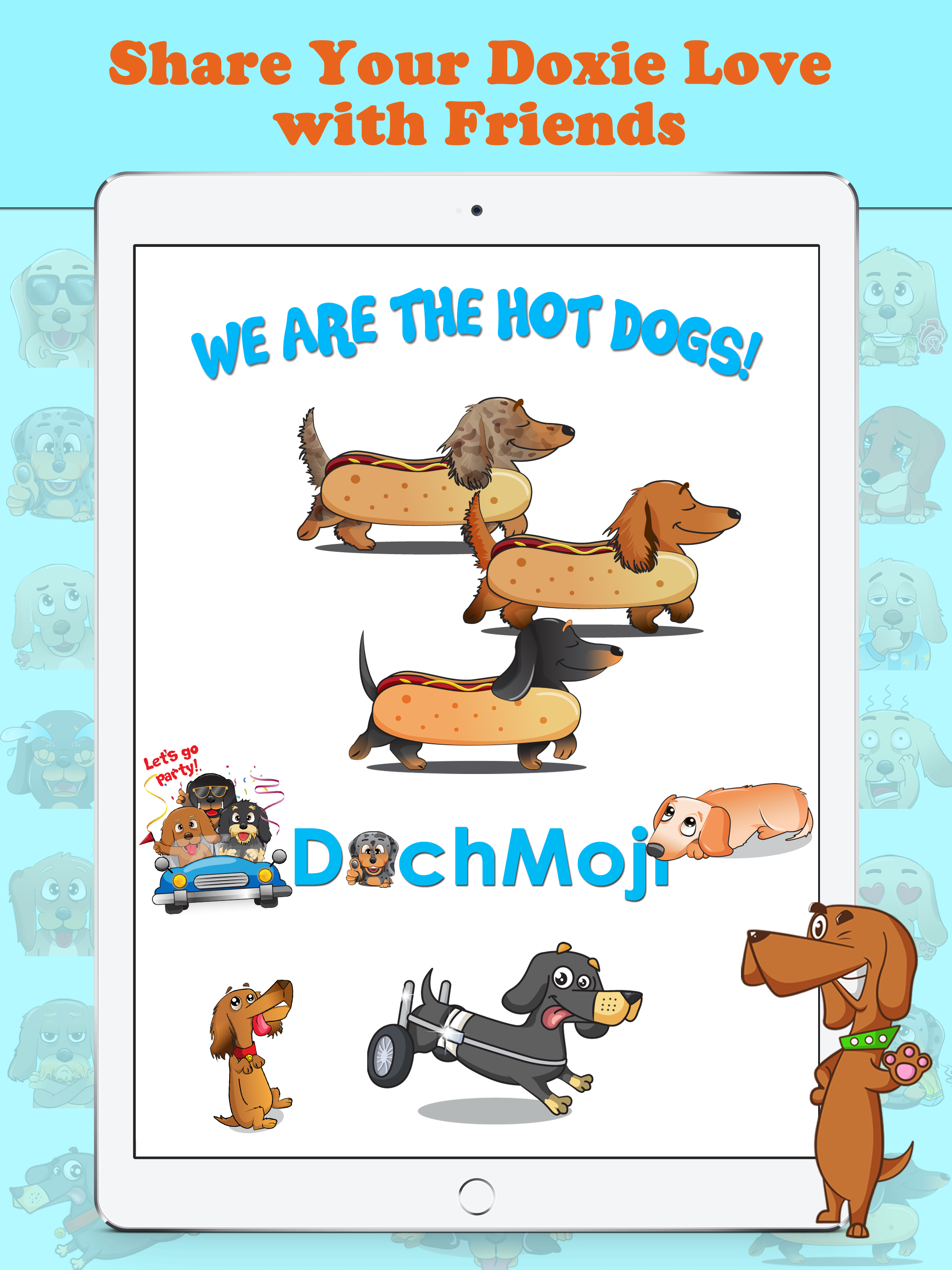 DachMoji: Dachshund Stickers