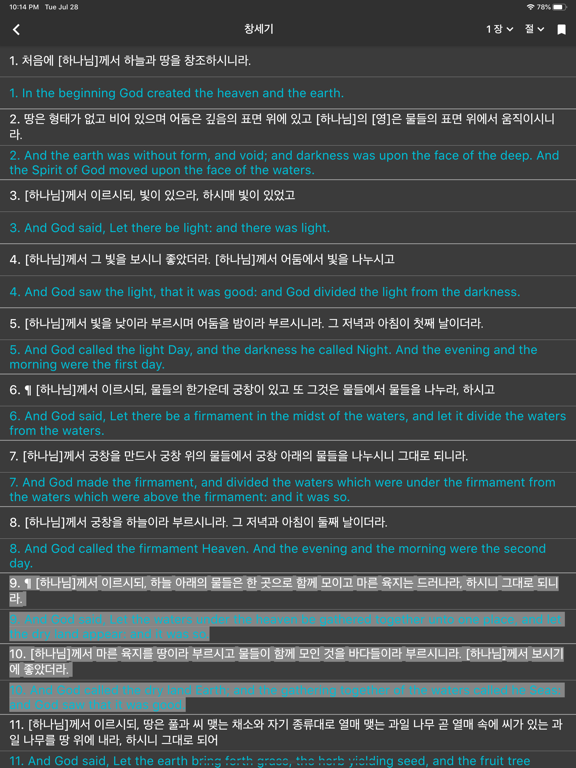 킹제임스 흠정역 iPad screenshot 2 - Book app
