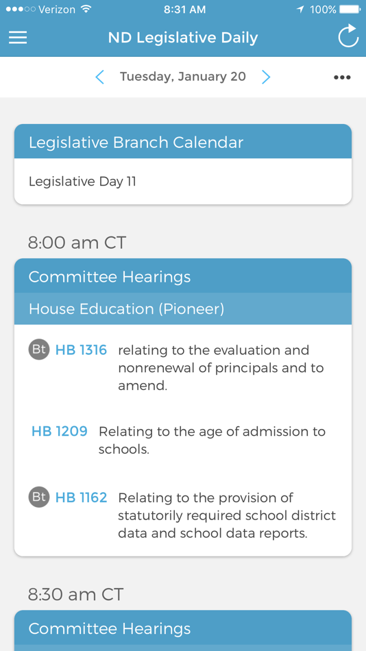 #2. North Dakota Legislative Daily (iOS) Podle: North Dakota Legislative Council
