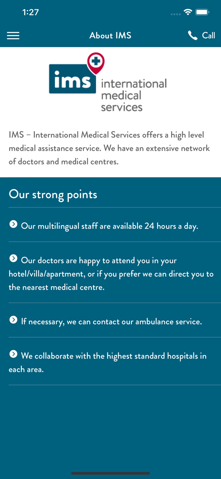IMS Medical iphone screenshot 1