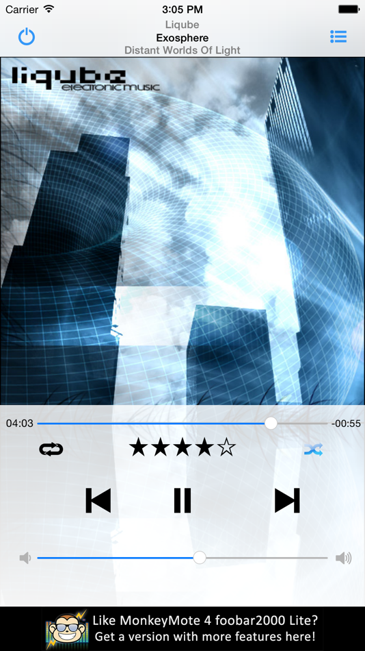 MonkeyMote Music Remote Lite - 2.0.6 - (iOS)
