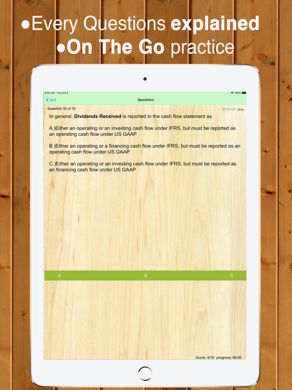 CFA Exam Level1 Studying iPad screenshot 4 - Education app